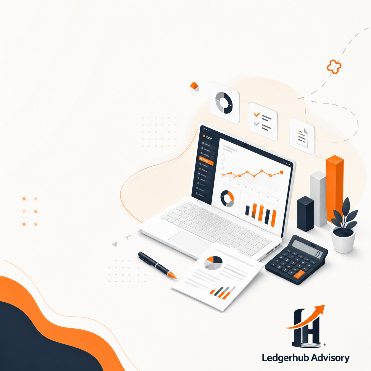 LedgerHub accounting and advisory illustration